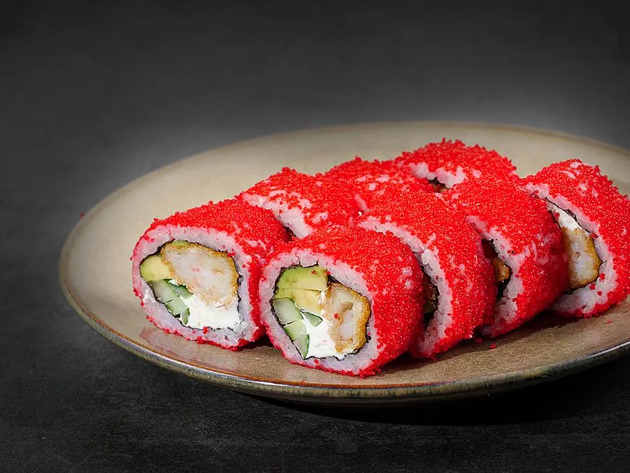 Калифорния с креветкой в кляре